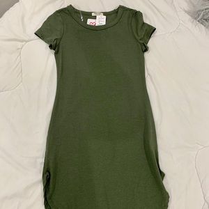 Olive Green t-shirt Dress